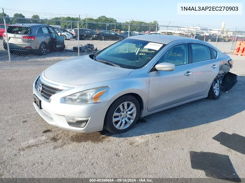 2014 Nissan Altima 2.5/S/Sv/Sl VIN: 1N4AL3AP2EC270903 Lot: 40356684