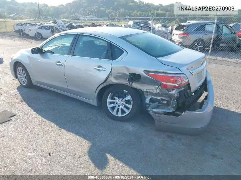 2014 Nissan Altima 2.5/S/Sv/Sl VIN: 1N4AL3AP2EC270903 Lot: 40356684