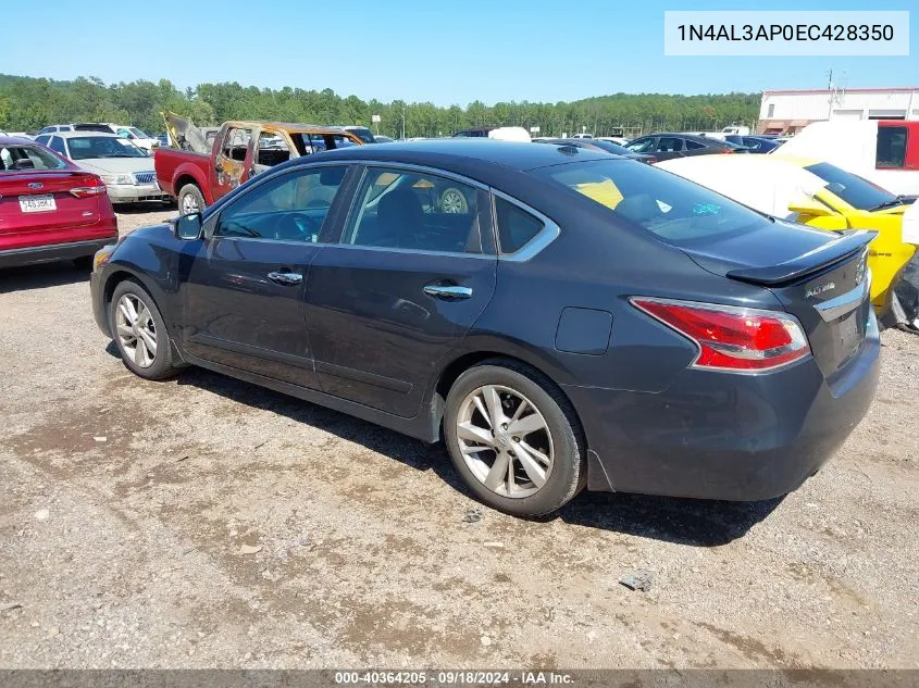 2014 Nissan Altima 2.5 Sl VIN: 1N4AL3AP0EC428350 Lot: 40364205