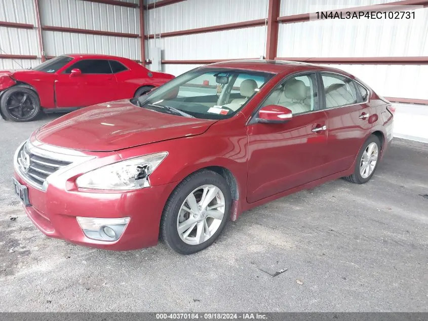 2014 Nissan Altima 2.5 Sl VIN: 1N4AL3AP4EC102731 Lot: 40370184