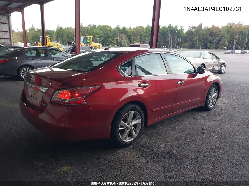 2014 Nissan Altima 2.5 Sl VIN: 1N4AL3AP4EC102731 Lot: 40370184