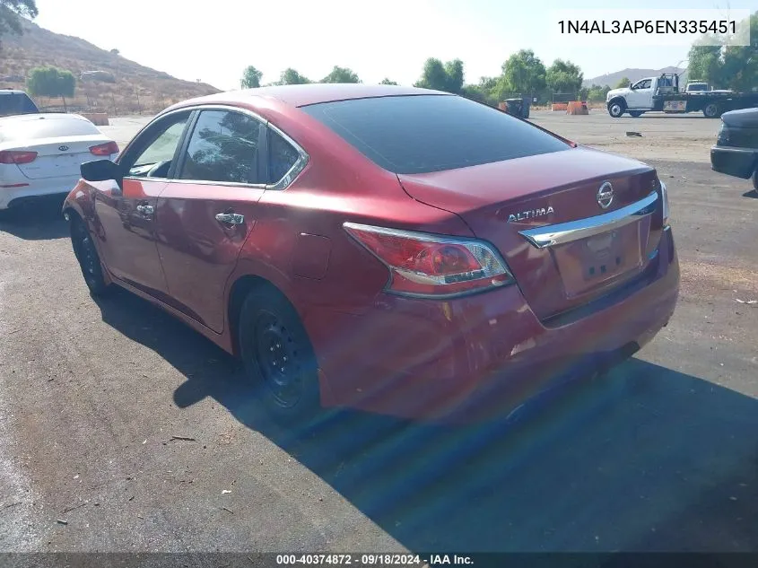 1N4AL3AP6EN335451 2014 Nissan Altima 2.5 S