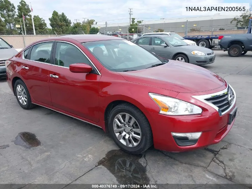 2014 Nissan Altima 2.5 S VIN: 1N4AL3AP4EN200565 Lot: 40376749