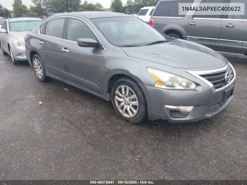 2014 Nissan Altima 2.5 S VIN: 1N4AL3APXEC400622 Lot: 40378647