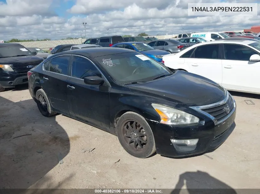 2014 Nissan Altima 2.5/S/Sv/Sl VIN: 1N4AL3AP9EN222531 Lot: 40382106