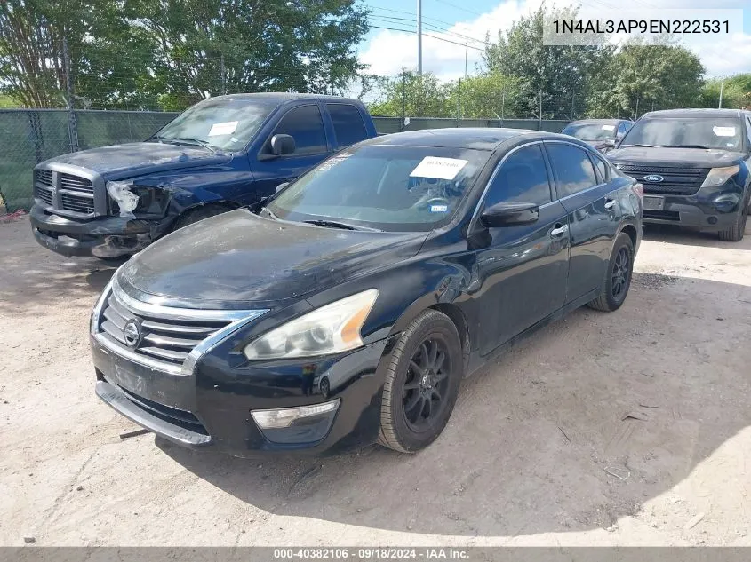 2014 Nissan Altima 2.5/S/Sv/Sl VIN: 1N4AL3AP9EN222531 Lot: 40382106