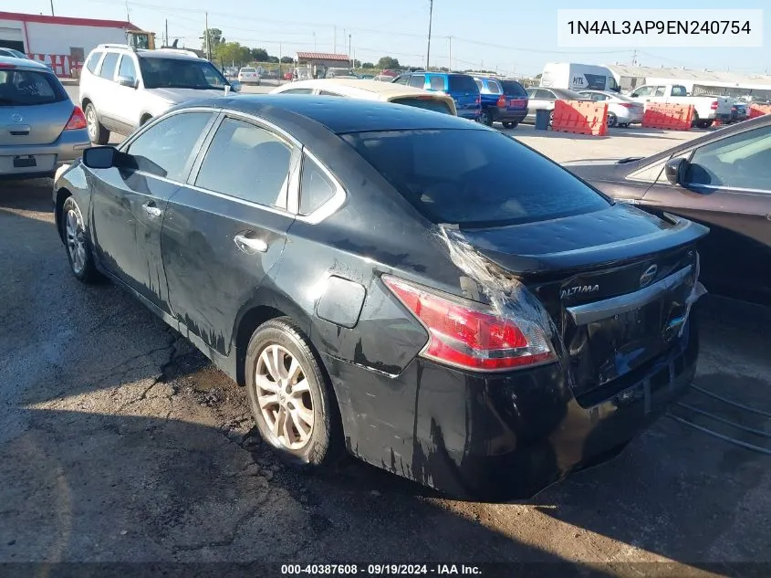 2014 Nissan Altima 2.5 S VIN: 1N4AL3AP9EN240754 Lot: 40387608