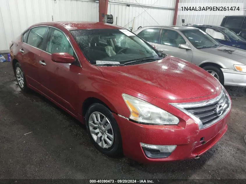 2014 Nissan Altima 2.5 S VIN: 1N4AL3AP9EN261474 Lot: 40390473