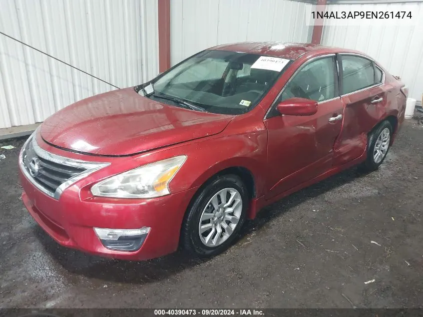 2014 Nissan Altima 2.5 S VIN: 1N4AL3AP9EN261474 Lot: 40390473