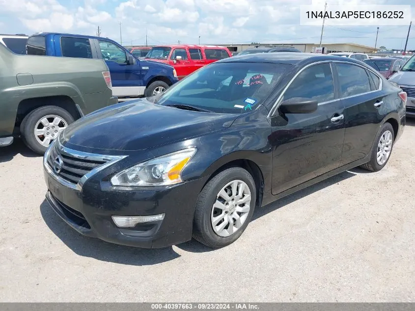 2014 Nissan Altima 2.5 S VIN: 1N4AL3AP5EC186252 Lot: 40397663