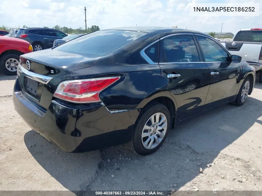 2014 Nissan Altima 2.5 S VIN: 1N4AL3AP5EC186252 Lot: 40397663