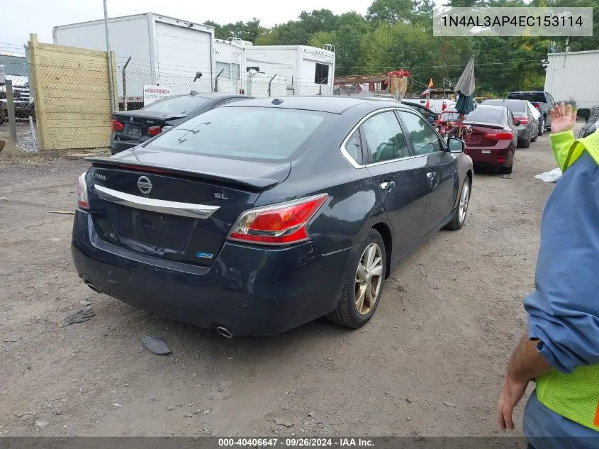 2014 Nissan Altima 2.5 Sl VIN: 1N4AL3AP4EC153114 Lot: 40406647