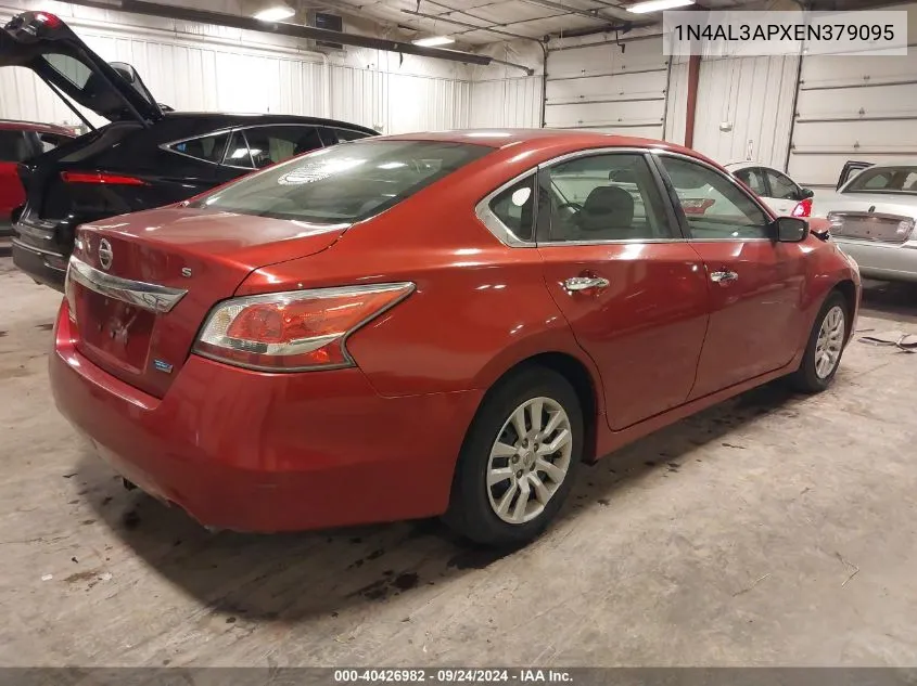 2014 Nissan Altima 2.5/2.5 S/2.5 Sl/2.5 Sv VIN: 1N4AL3APXEN379095 Lot: 40426982