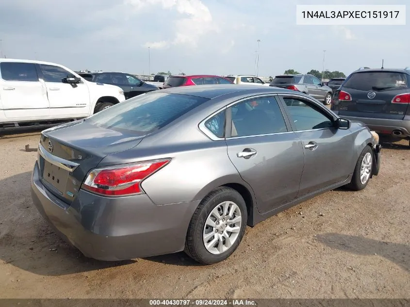 1N4AL3APXEC151917 2014 Nissan Altima 2.5 S