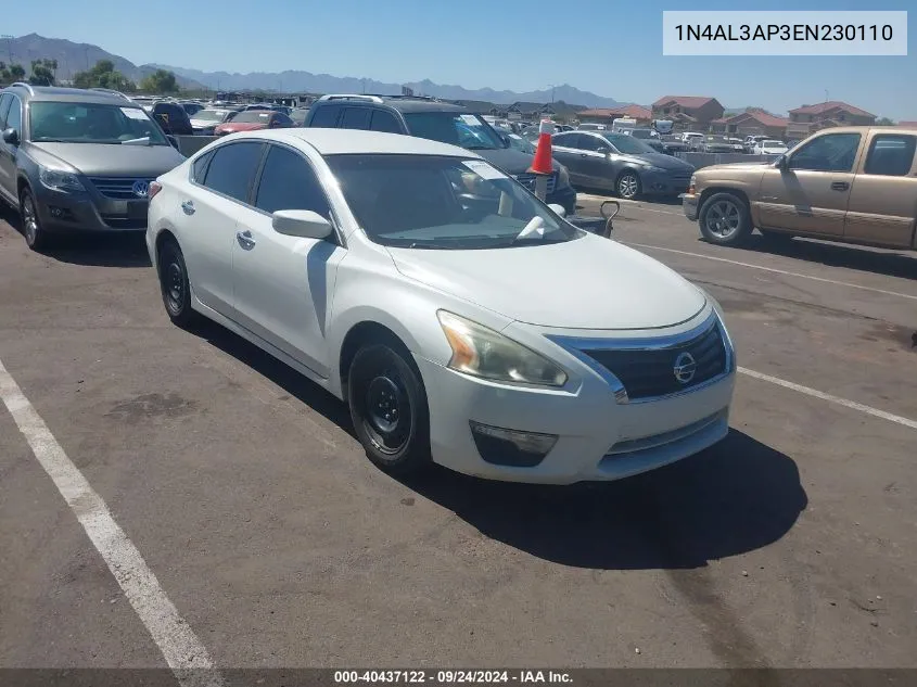 1N4AL3AP3EN230110 2014 Nissan Altima 2.5 S