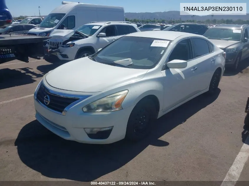 2014 Nissan Altima 2.5 S VIN: 1N4AL3AP3EN230110 Lot: 40437122