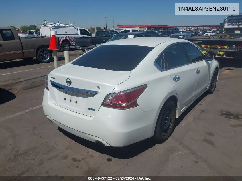 1N4AL3AP3EN230110 2014 Nissan Altima 2.5 S