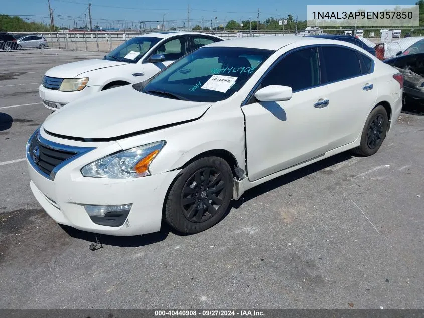 2014 Nissan Altima 2.5 S VIN: 1N4AL3AP9EN357850 Lot: 40440908