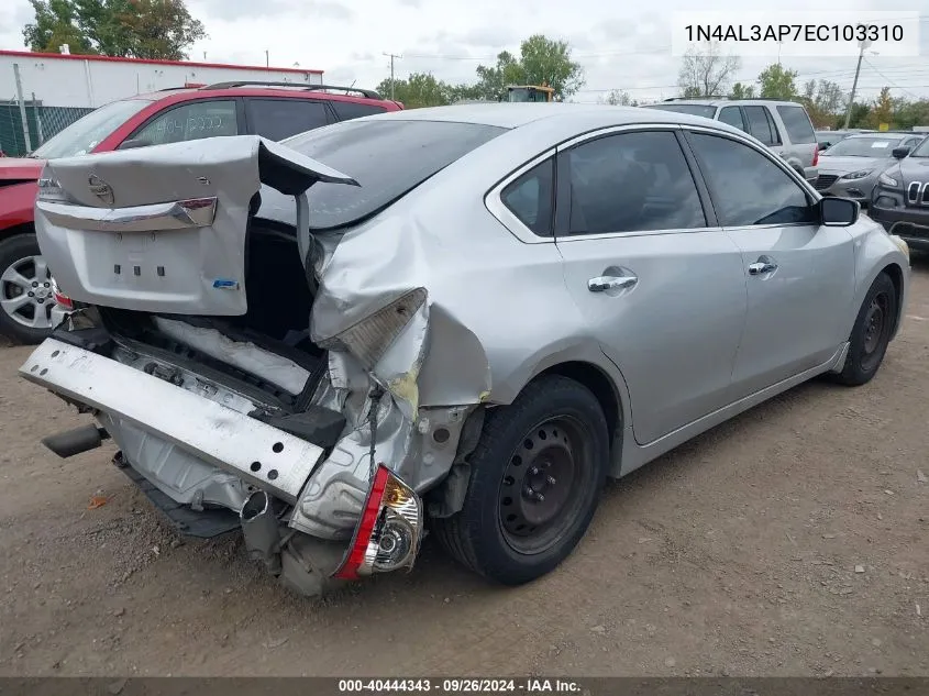 2014 Nissan Altima 2.5 S VIN: 1N4AL3AP7EC103310 Lot: 40444343