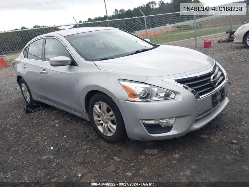 2014 Nissan Altima 3.5 S VIN: 1N4BL3AP4EC188238 Lot: 40446522