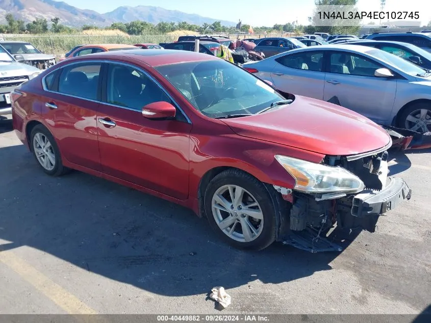 2014 Nissan Altima 2.5 Sl VIN: 1N4AL3AP4EC102745 Lot: 40449882