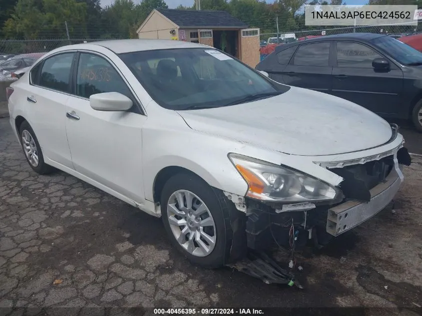 2014 Nissan Altima 2.5/2.5 S/2.5 Sl/2.5 Sv VIN: 1N4AL3AP6EC424562 Lot: 40456395