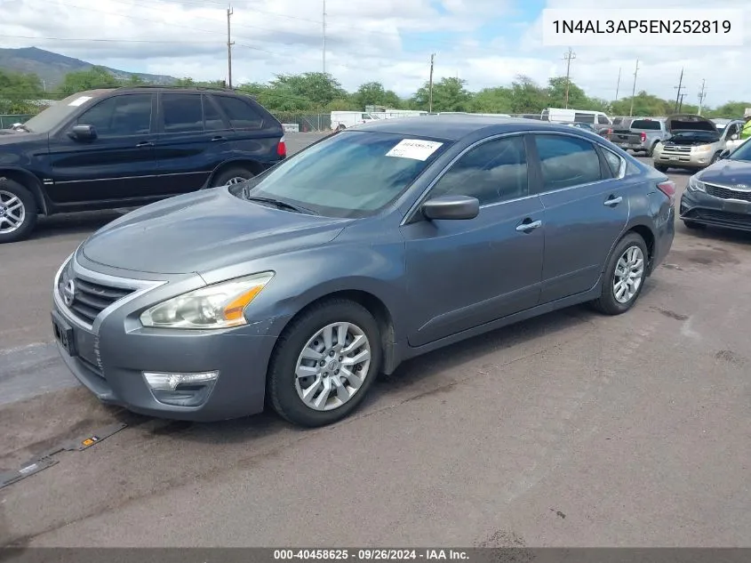 2014 Nissan Altima 2.5 S VIN: 1N4AL3AP5EN252819 Lot: 40458625