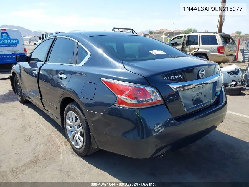 1N4AL3AP0EN215077 2014 Nissan Altima 2.5 S