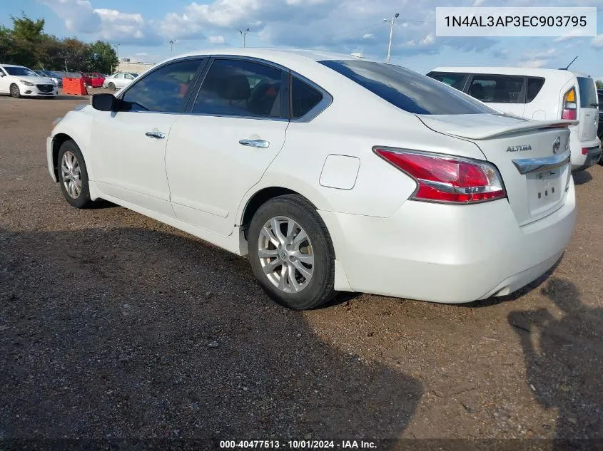 2014 Nissan Altima 2.5 S VIN: 1N4AL3AP3EC903795 Lot: 40477513