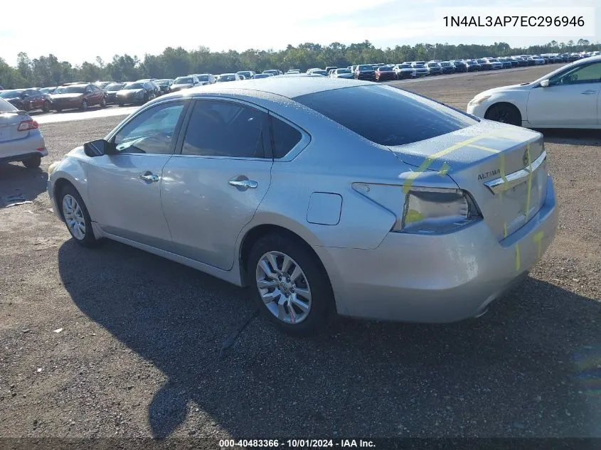 2014 Nissan Altima 2.5/S/Sv/Sl VIN: 1N4AL3AP7EC296946 Lot: 40483366