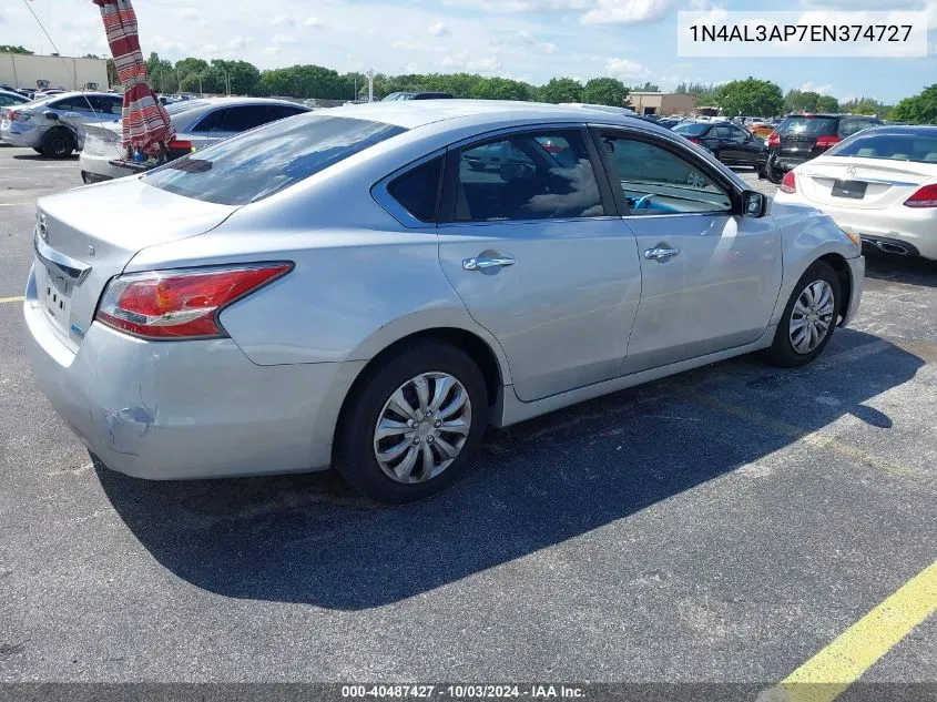 2014 Nissan Altima 2.5/2.5 S/2.5 Sl/2.5 Sv VIN: 1N4AL3AP7EN374727 Lot: 40487427