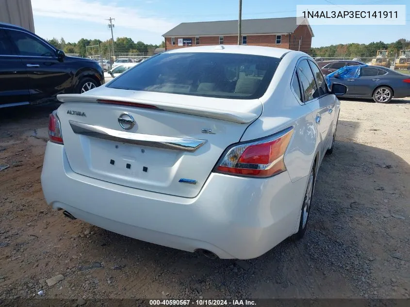 2014 Nissan Altima 2.5 Sl VIN: 1N4AL3AP3EC141911 Lot: 40590567