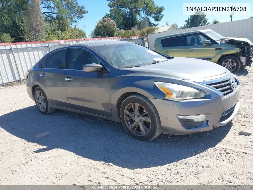 2014 Nissan Altima 2.5 Sv VIN: 1N4AL3AP3EN216708 Lot: 40592624