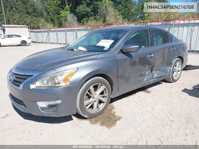 2014 Nissan Altima 2.5 Sv VIN: 1N4AL3AP3EN216708 Lot: 40592624