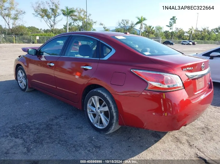 1N4AL3AP8EC322664 2014 Nissan Altima 2.5 Sv