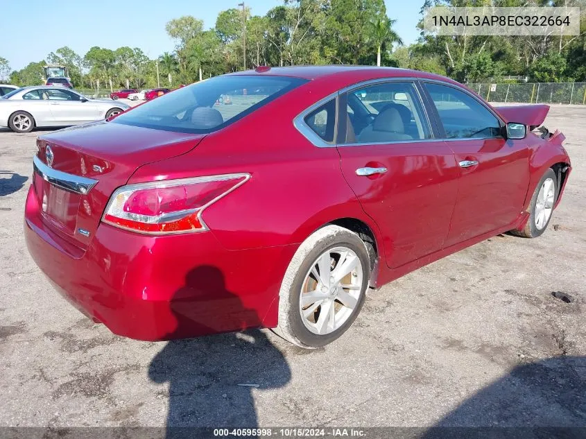 1N4AL3AP8EC322664 2014 Nissan Altima 2.5 Sv