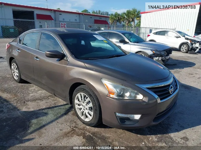 2014 Nissan Altima 2.5/2.5 S/2.5 Sl/2.5 Sv VIN: 1N4AL3AP1EN338788 Lot: 40604251