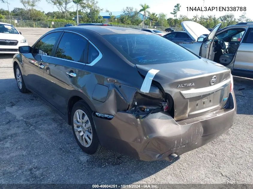 2014 Nissan Altima 2.5/2.5 S/2.5 Sl/2.5 Sv VIN: 1N4AL3AP1EN338788 Lot: 40604251