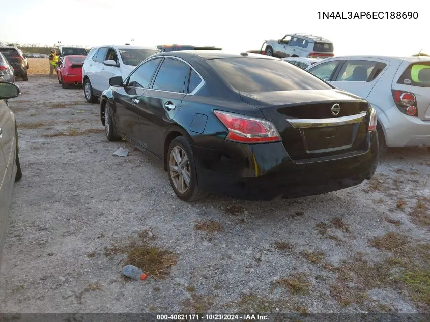 2014 Nissan Altima 2.5 Sv VIN: 1N4AL3AP6EC188690 Lot: 40621171