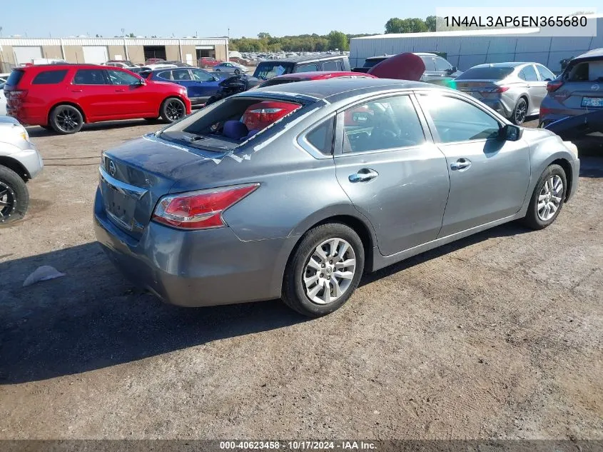 2014 Nissan Altima 2.5/S/Sv/Sl VIN: 1N4AL3AP6EN365680 Lot: 40623458