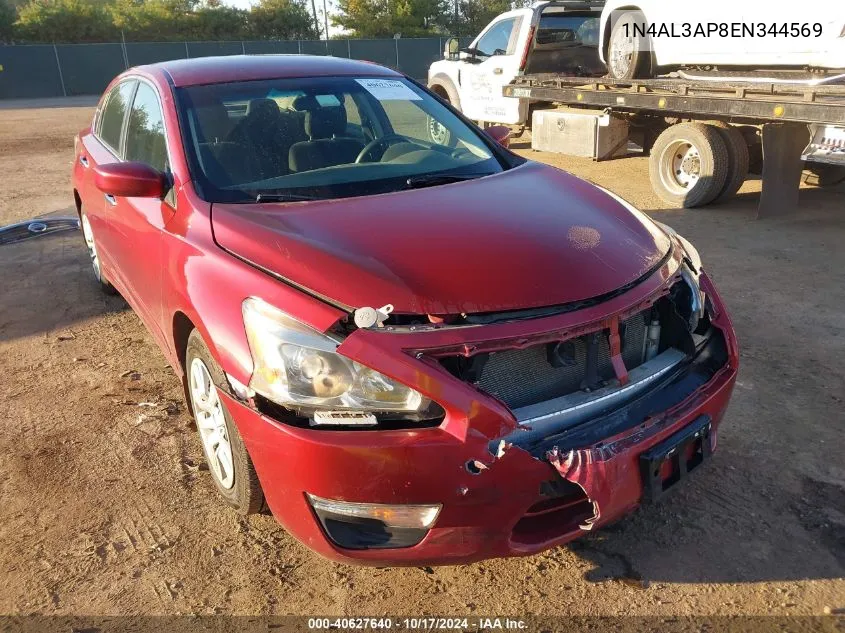 2014 Nissan Altima 2.5 S VIN: 1N4AL3AP8EN344569 Lot: 40627640