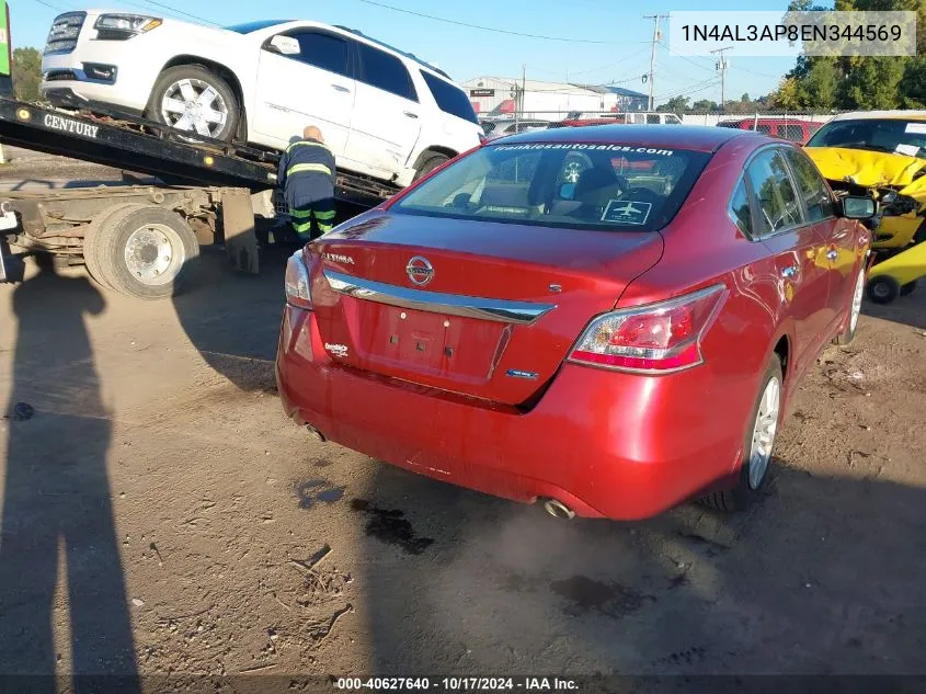 2014 Nissan Altima 2.5 S VIN: 1N4AL3AP8EN344569 Lot: 40627640