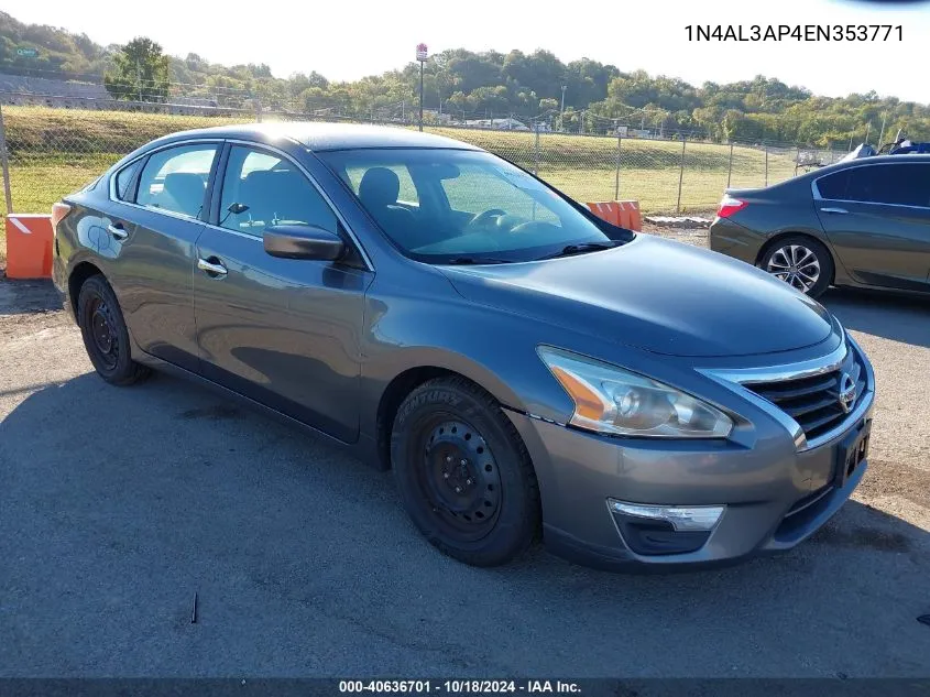 2014 Nissan Altima 2.5/2.5 S/2.5 Sl/2.5 Sv VIN: 1N4AL3AP4EN353771 Lot: 40636701