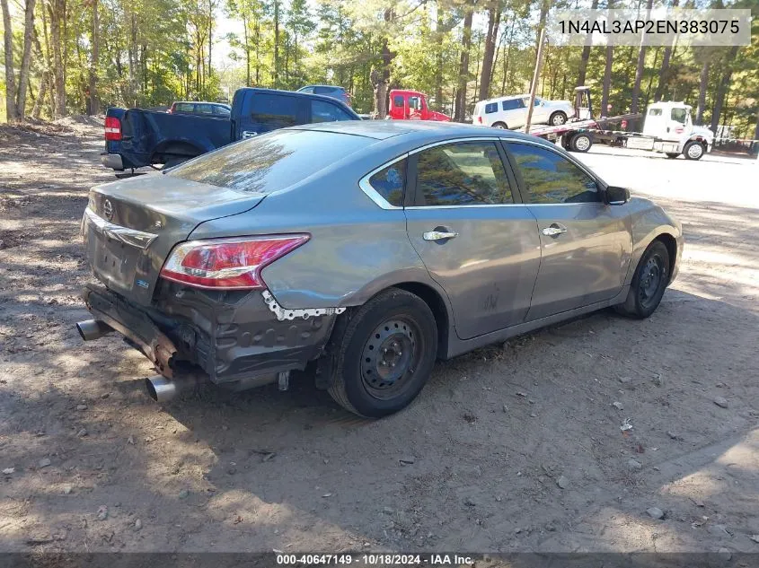 2014 Nissan Altima 2.5/2.5 S/2.5 Sl/2.5 Sv VIN: 1N4AL3AP2EN383075 Lot: 40647149