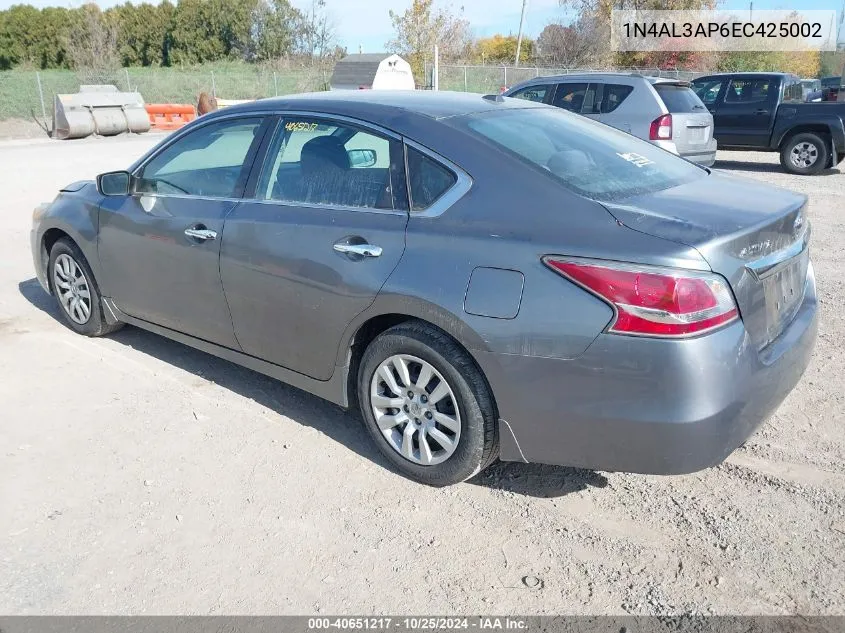 1N4AL3AP6EC425002 2014 Nissan Altima 2.5 S