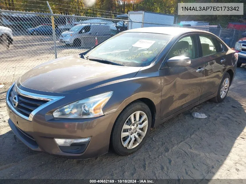 2014 Nissan Altima 2.5 S VIN: 1N4AL3AP7EC173342 Lot: 40652169