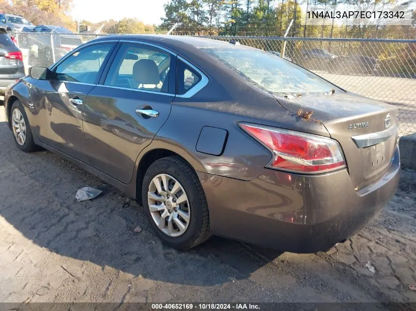 2014 Nissan Altima 2.5 S VIN: 1N4AL3AP7EC173342 Lot: 40652169