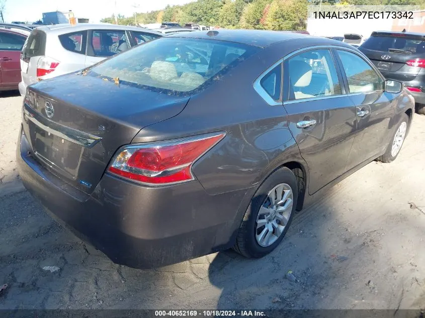 2014 Nissan Altima 2.5 S VIN: 1N4AL3AP7EC173342 Lot: 40652169