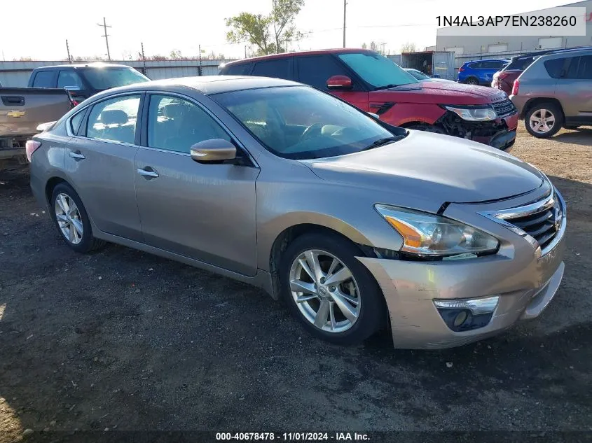 2014 Nissan Altima 2.5 Sl VIN: 1N4AL3AP7EN238260 Lot: 40678478