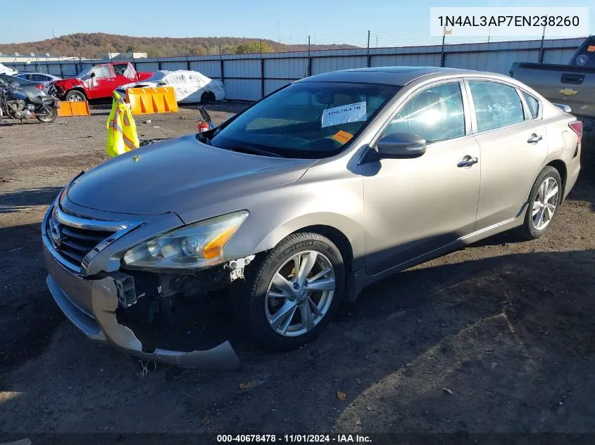 2014 Nissan Altima 2.5 Sl VIN: 1N4AL3AP7EN238260 Lot: 40678478